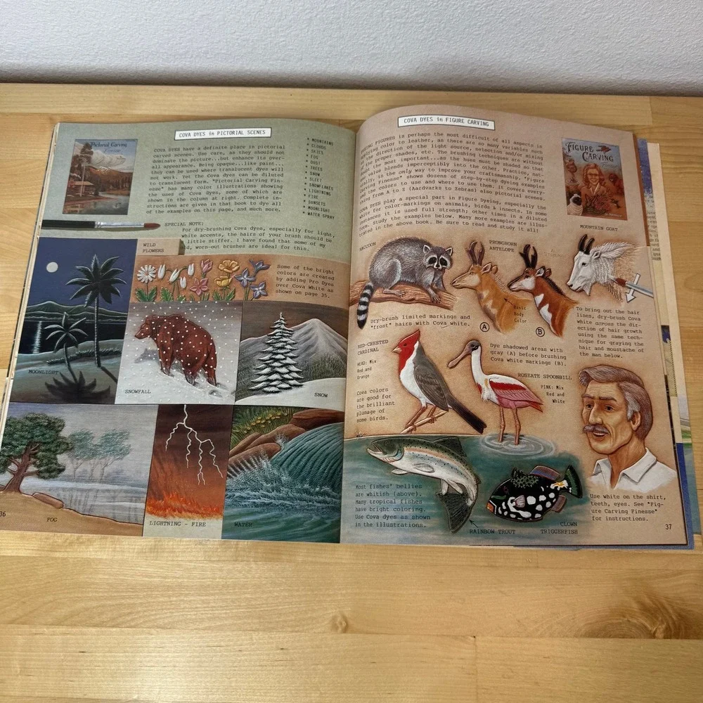 Vintage 1985 Coloring Leather Al Stohlman Tandy Leather Co Book 1942 Craft Guide